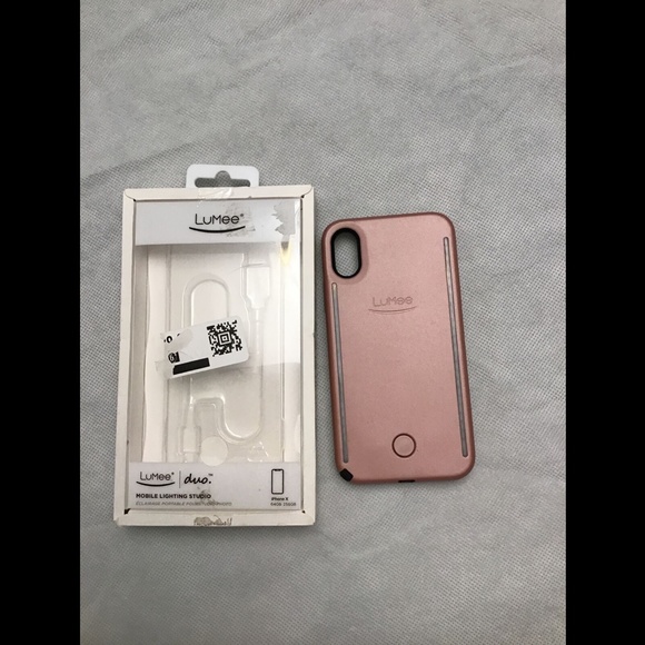 NWD $70 Lumee LED Lighted Apple iPhone X‎ Case Rose - Picture 3 of 12